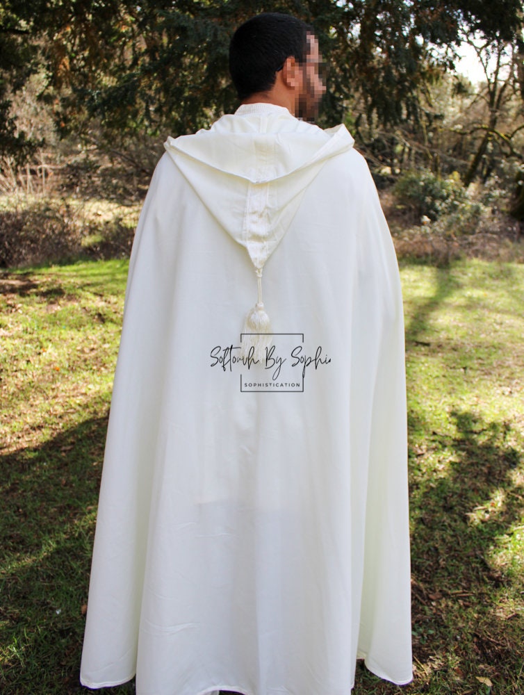 White Linen Selham with Hood