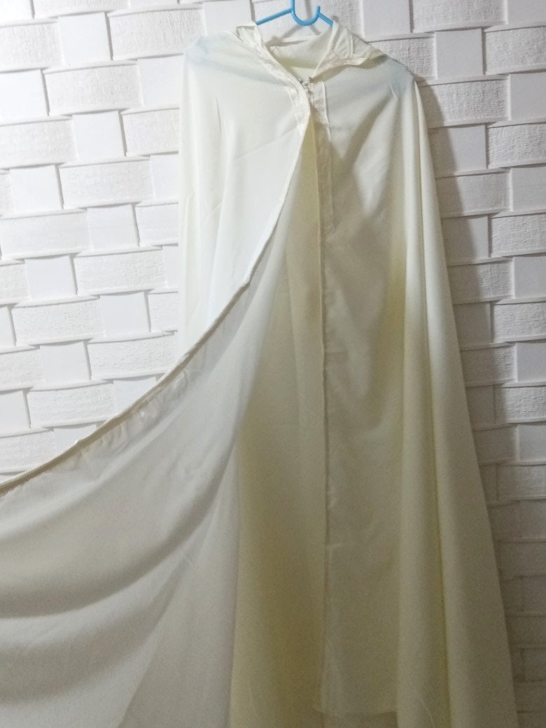 White Linen Hooded cloak
