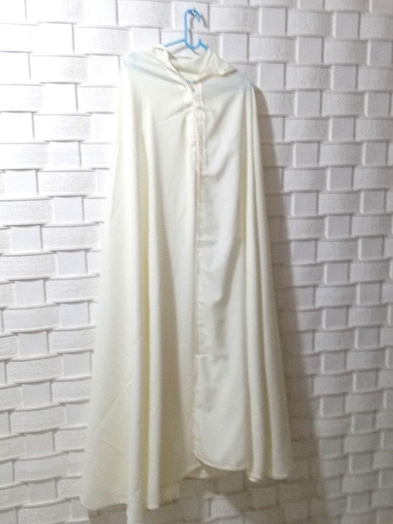 White Linen Hooded cloak