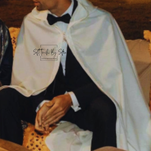 White Linen Selham with Hood