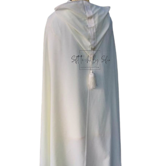 White Linen Hooded cloak
