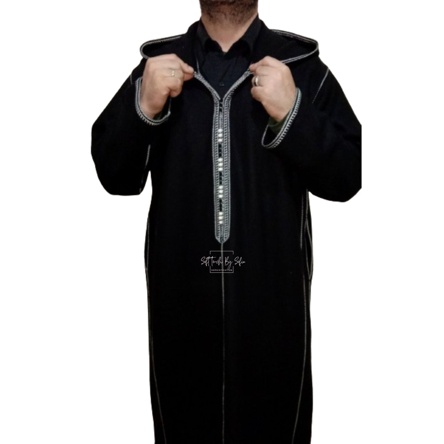 winter hooded thobe for men