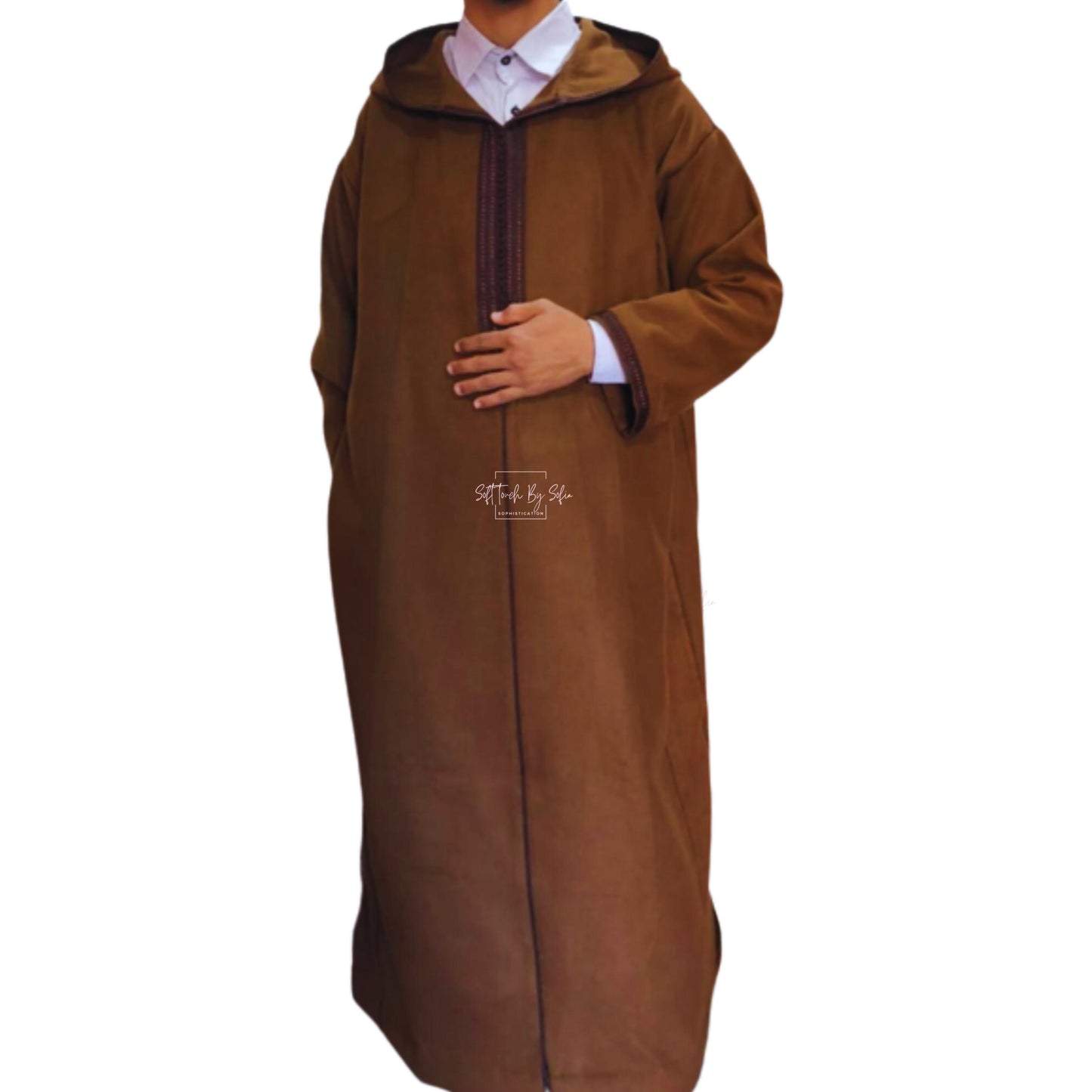 winter hooded thobe for men