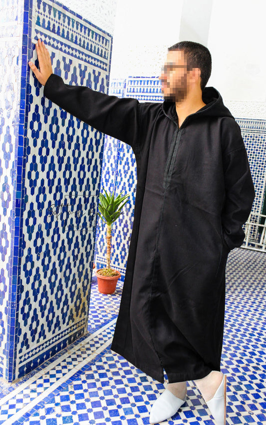 Moroccan Wool Hooded Thobe